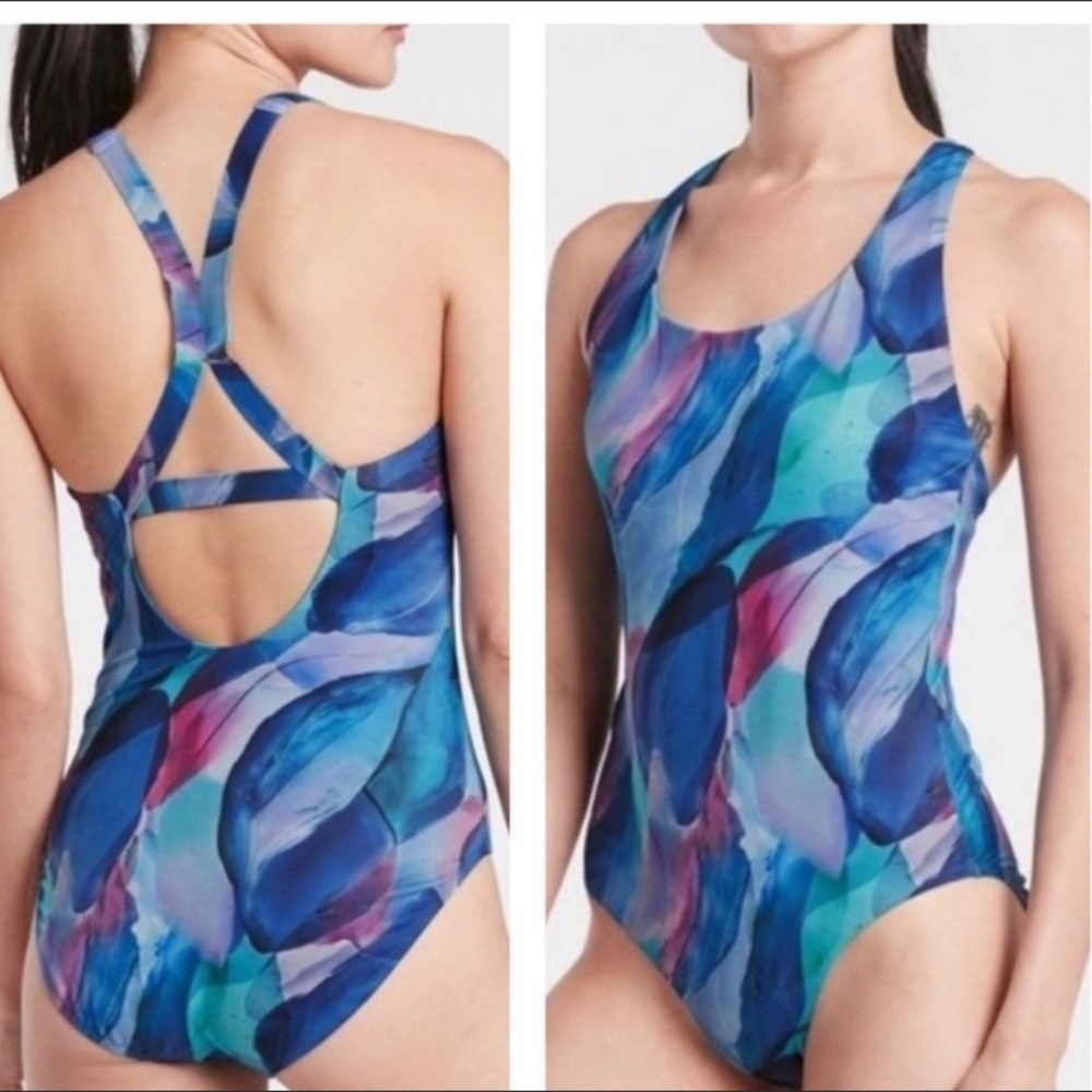 Athleta Malibu Printed One Piece Swimsuit